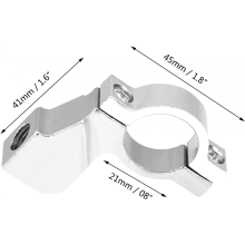 Keenso Universele 22 mm 7/8" Motorfiets Achteruitkijkspiegelhouder, Achteruitkijkspiegel Stuur 10 mm Adapter Beugel Houder Klem (Wit)_Speciaal Cadeau