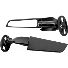 2 stuks aangepaste motorfietsvleugelspiegels, verstelbare, draaibare zijspiegels, windzwaaiende buitenspiegels, multi-hoek, compatibel met Ninja 250,