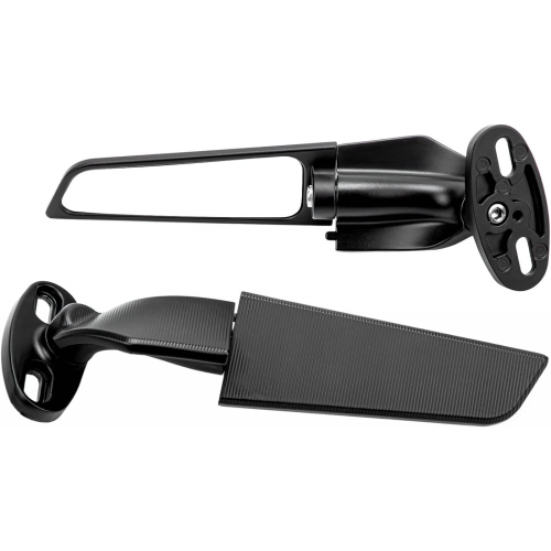 2Pcs Modified Motorcycle Wing Rearview Mirrors, Adjustable Rotating Side Mirrors Wind Swivel Wing Mirrors, Multi-Angle, Compatible with Ninja 250, 30