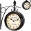 Two Sided Train Station Wall Clock Black Vintage Design Clock Watch_Special Gift 1