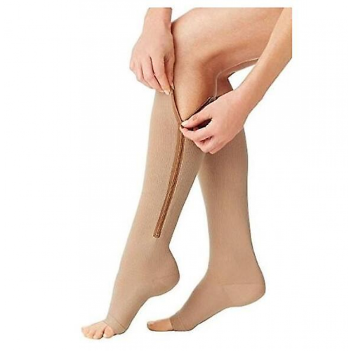 Chaussettes de compression à fermeture éclair - Bas de contention faciles à enfiler - Cadeau spécial