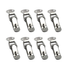Tool Box Hasps, 8PCS Metal Toggle Latch Cabinet Trunk Trailer Locks Latches 90-Degree Tool Box Locks Latches Toggle Latch Clamp with locking hole_Spe