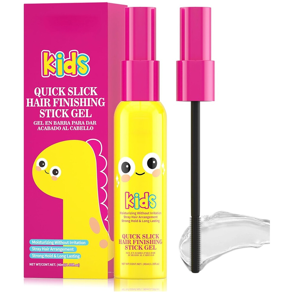 Gogerstar Hair Finishing Stick Gel For Flyaways, Non-Greasy Hair Tamer Shaping Gel For Kid With Moisturizing Formula For Instant Frizz Control