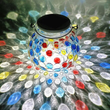 Luci solari da esterno sospese, lampada a LED impermeabile da giardino a forma di pavone in bottiglia di vetro, lampada decorativa per giardino, vial