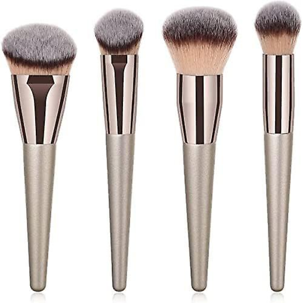Cream Professional Makeup Brush Setpremium Synthetic Foundation Brush Blending Powder Tapered Kabuki Liquid Foundation Makeup Brush Cosmetic Applicator 4Pc