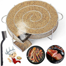 Kaltrauchgenerator, kompatibel mit Fisch- und Fleischräuchergeräten, inklusive Reinigungsbürste für Grill und Barbecue – ein besonderes Geschenk