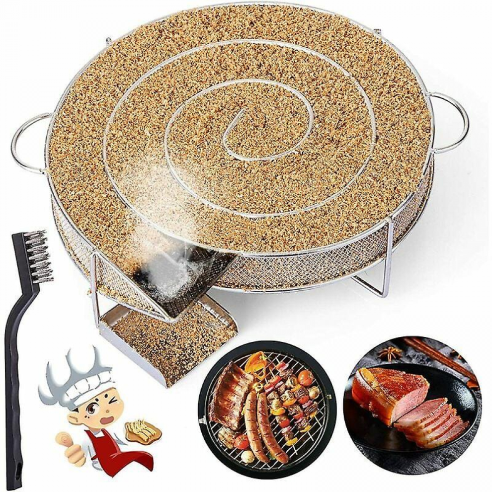 Cold Smoke Generator Compatible Fish Meat Smoking Smoker With Cleaning Brush Barbecue Grill_Special Gift