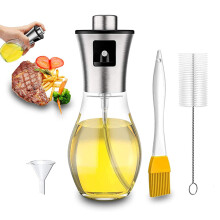 Pulverizador de aceite de 200 ml compatible con cocina, botella pulverizadora de aceite de oliva, pulverizador de aceite de oliva, accesorios de coci