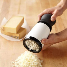Cheese Grater - Rotary Cheese Grinder Handheld Tools Stainless Steel Blades, White_Special Gift