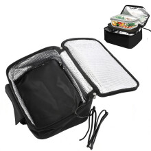 Portable Mini Car Microwave 12v Electric Oven Fast Heating Picnic Box For Travel Camping Food Cooking Black_Special Gift