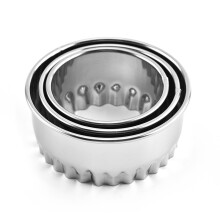 Emporte-pièces pour biscuits, gâteaux et scones (lot de 3, bords arrondis) - Cadeau spécial