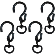 Swivel Plant Hanger Hooks 4PACK, Swivel Hooks for Hanging Plants Heavy Duty (Black-4pcs)_Special Gift