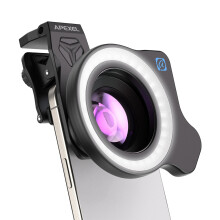 APEXEL APL-ZM100FL26 Handy-Objektiv-Kit – Makro, Zoom und Taschenlampe für verbesserte mobile Fotografie