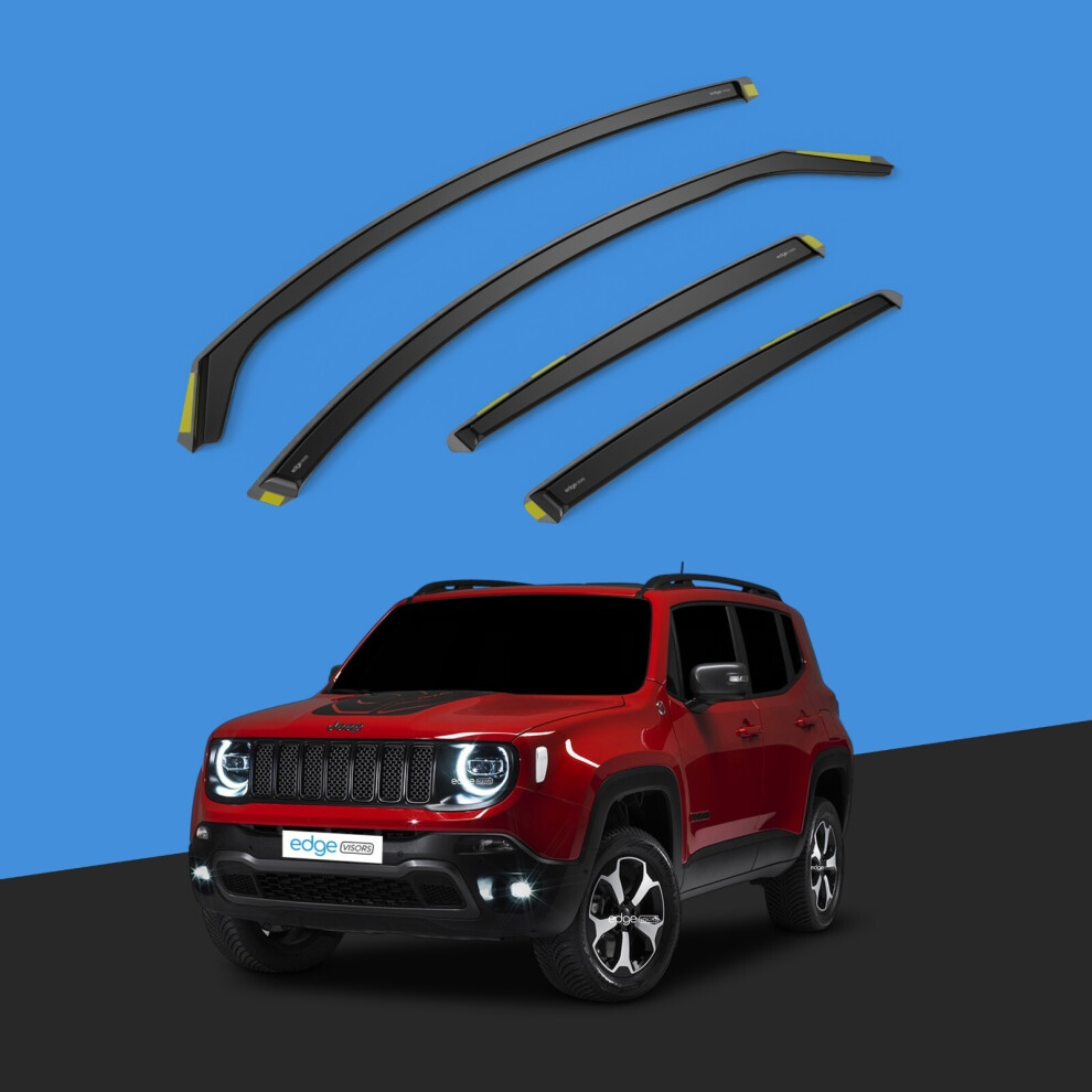 Jeep Renegade 2014Onwards 5 Door Suv Wind Deflectors 4Pc Tinted 11639251
