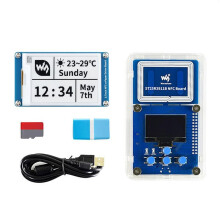 Waveshare Kit Module Écran E-Paper Passif NFC 2,7 Pouces avec Lecteur et Panneau D'Étiquettes NFC Basse Consommation pour Signalétique Intelligente