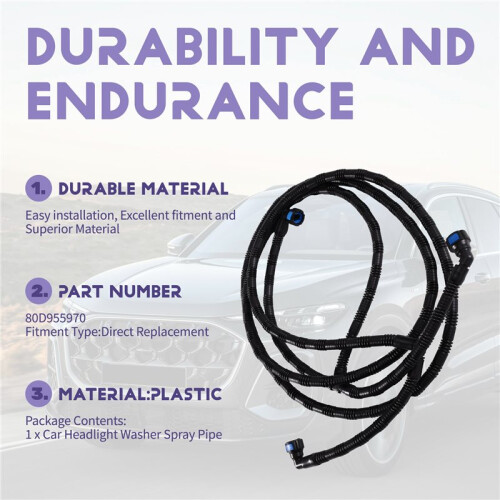 Headlight Washer Spray Pipe 80D955970 for  Q5L / Sportback 2018- 2