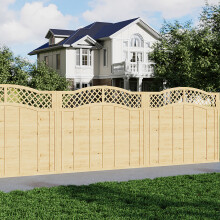 6x4ft Lattice Top Wooden Garden Fence Panel