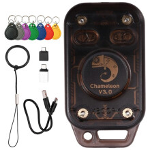 Chameleon V3.0 RFID Chip Reader+7XUID Keychain Card Emulator ID IC 125K 13.56M Tag Copyer NFC Reader Writer