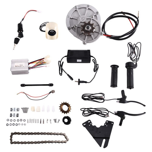 450W High-Power Brushed Motor Bicycle Modification Kit 24V  Reduction Motor Modification Set for Right Side Bicycle