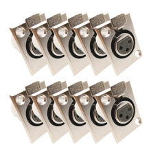 10 St. 3-Polig XLR-Hane/Hona-Kontakt, Panelmonterad Jack-Uttag för Mikrofonförstärkare, 6 mm Kabeldiameter.