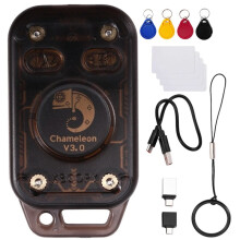 Chameleon V3.0 RFID -Chip-Lesegerät Emulator 125K 13.56M ID IC Card Copyer NFC Read Writer+4XUID Keychain/CUID Card