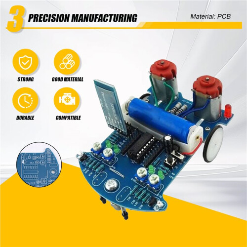 D2-6  Remote Control Car Kit Induction Tracking Obstacle Avoidance C51 Microcontroller  Car Welding DIY