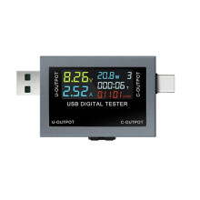 USB TYPE-C Tester Voltmeter Ammeter DC4.5-50V Digital Voltage Current Power Meter Detector Battery Capacity Tester