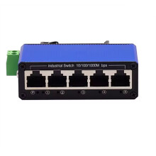 Industrial DIN-Rail 10/100/1000M 5 RJ45 Gigabit Ethernet