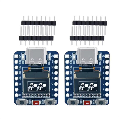 ESP32-C3 Development Board 2.4G Wifi 4 BT Module with 0.42" OLED Display 4MB Flash Ceramic Antenna USB Type-C 2pcs