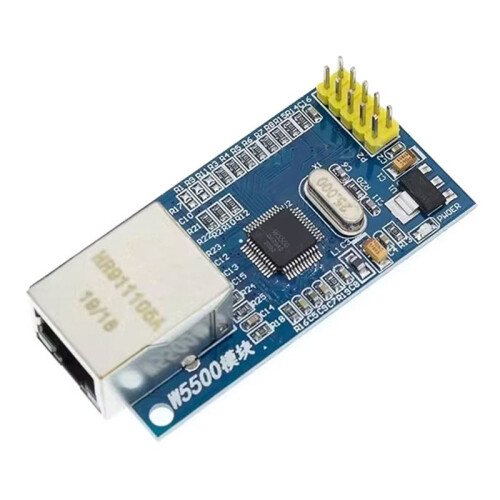 5PCS W5500 Ethernet Network Modules TCP/IP 51/STM32 SPI Interface 3.3V 5V I/O MCU Microcontroller Program over W5100 1
