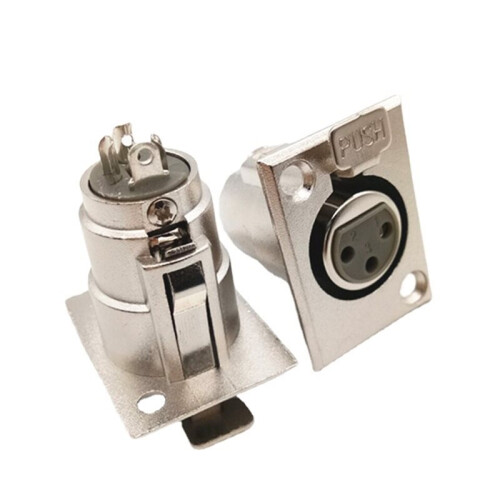10Pcs 3 Pin Xlr Male Female Connector Panel Mount Jack Socket for Microphone Amplifier Accessories 6Mm Cable Diameter 1