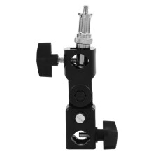 Photography Light Stand Clamp: Adjustable Universal Umbrella Bracket for Flash Mount Tripod Adapter Studio Outdoor