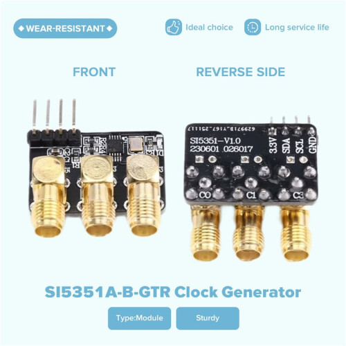 SI5351 Module, SI5351A-B-GTR Clock Generator, High-Frequency Signal Square Wave Frequency Generator 2