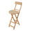 Living And Home Bamboo Folding Bar Stool Counter Height Dining Chair with Backrest and Footrest 3