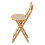 Living And Home Bamboo Folding Bar Stool Counter Height Dining Chair with Backrest and Footrest 4