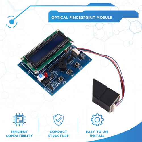AS608 500dpi Optical Fingerprint Recognition Module,  3.3V 60mA, Three Buttons, Supporting Multifunctional Testing 1