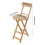 Living And Home Bamboo Folding Bar Stool Counter Height Dining Chair with Backrest and Footrest 6