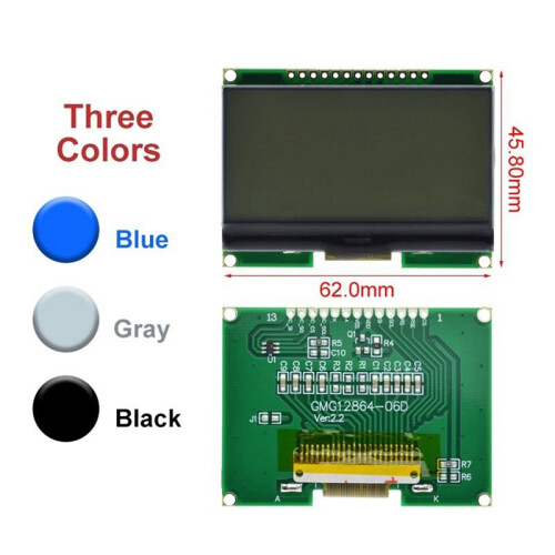 12864 LCD COG Module 12864-06D COG Dot Matrix Screen with Chinese Font SPI Interface C 2