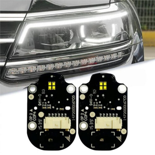 1Pair Front Headlights LED Chip Board for   2017-2021 LED Daytime Running Light Source White Light PCB Board 2