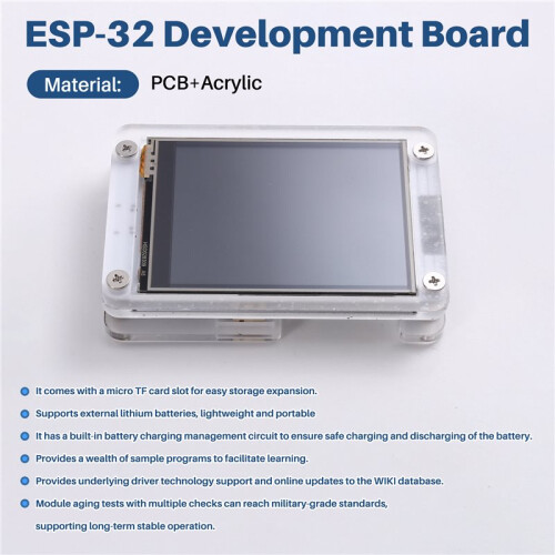 2.8 Inch ESP-32 LCD TFT Touch Screen Display Module 2.8" ESP-32 WIFI BLE Dual Core Development Board Dispaly with Case 1
