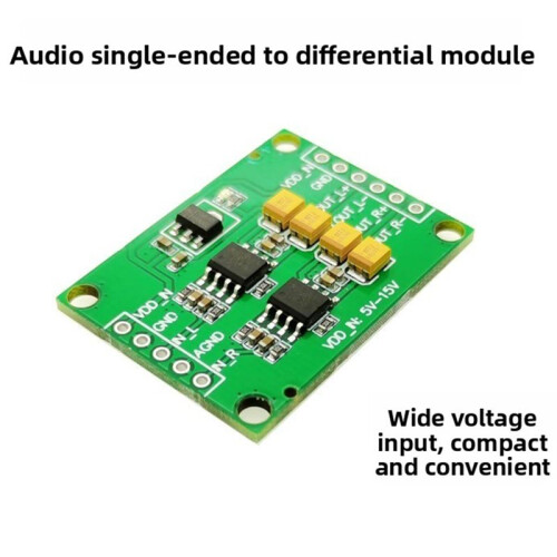 New Audio Single-Ended Analog Input to Differential Balanced Analog Output Module Conversion Board Differential 1