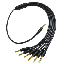 3.5mm Headphone Jack Audio Splitter Cable 3.5mm TRS Cable 1 Male to 6 Male AUX Splitter Cable for Computer Headset