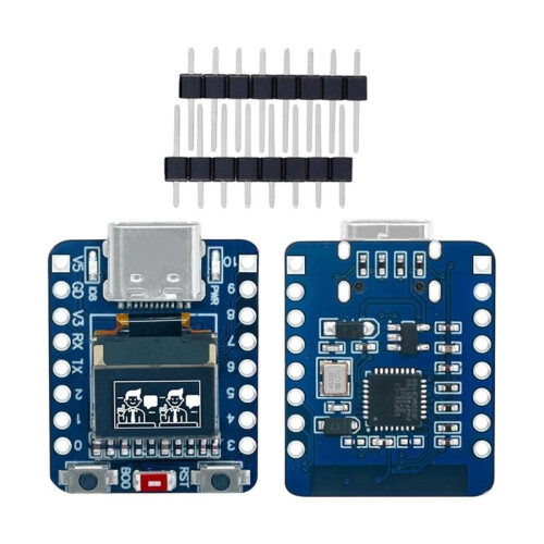 ESP32-C3 Development Board 2.4G Wifi 4 BT Module with 0.42" OLED Display 4MB Flash Ceramic Antenna USB Type-C 2pcs 1