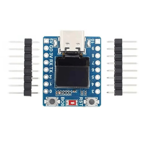 ESP32-C3 Development Board 2.4G Wifi 4 BT Module with 0.42" OLED Display 4MB Flash Ceramic Antenna USB Type-C 2pcs