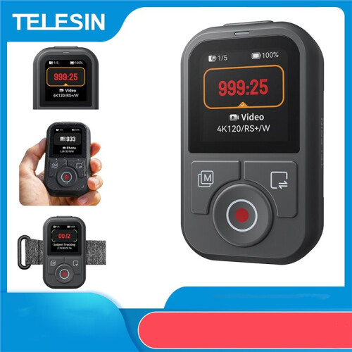 TELESIN 60M  Remote Control for  OSMO Action 6 5pro 4 OSMO 360 with Wrist Strap Screen Display for  Action 4 5 6 2