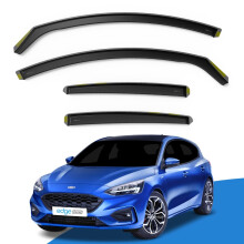 Ford Focus MK4 2018Up 5 Door Hatchback Wind Deflectors 4pc Edgevisors Tinted