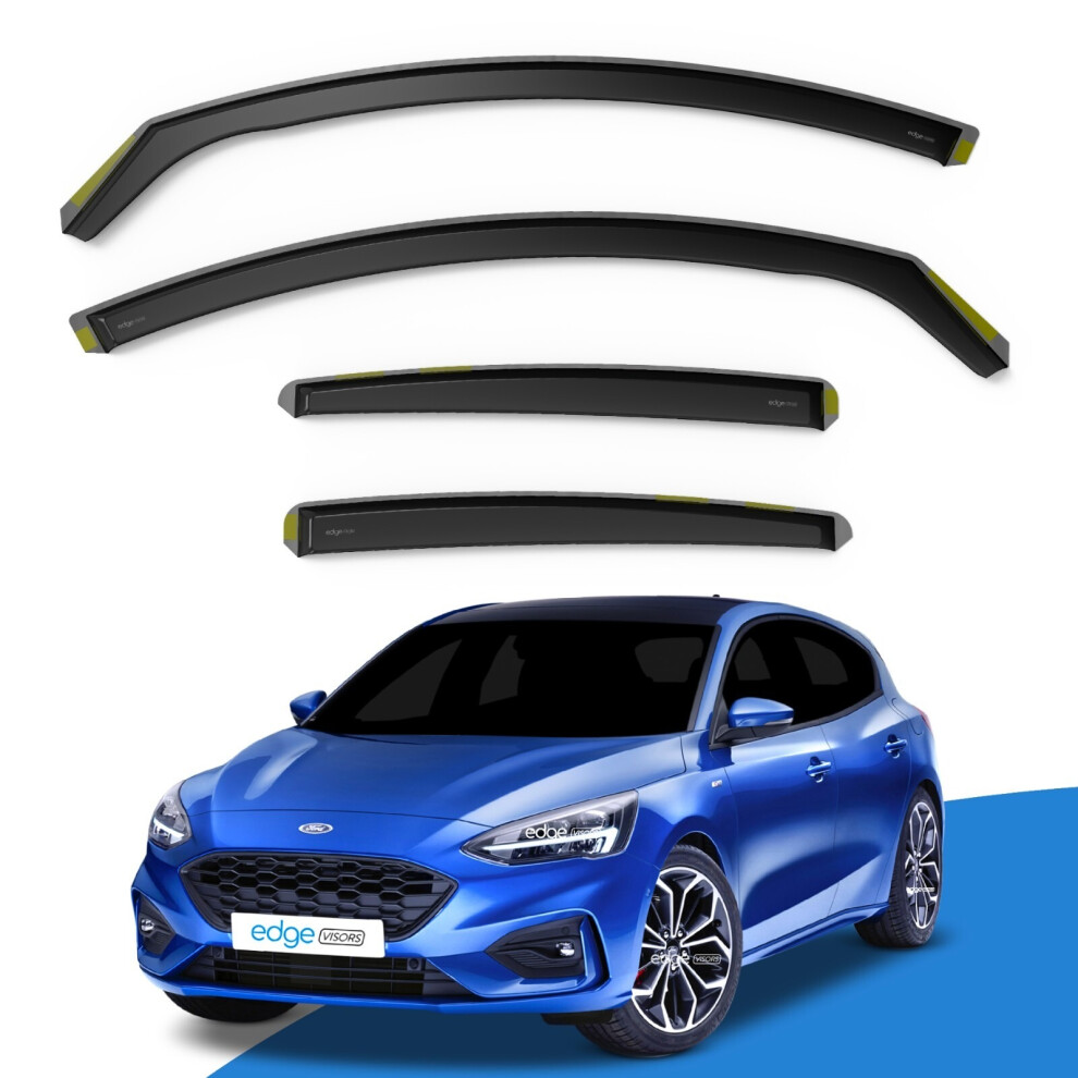 Ford Focus Mk4 2018Up 5 Door Hatchback Wind Deflectors 4Pc Edgevisors Tinted