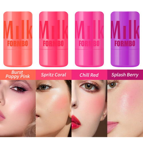 4PCS Jelly Blush Stick Lip & Cheek Stain