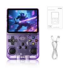 The (Purple-128G) R36S is a retro handheld game console with 128GB of storage, a built-in 3000mAh battery, and is a portable pocket video player.