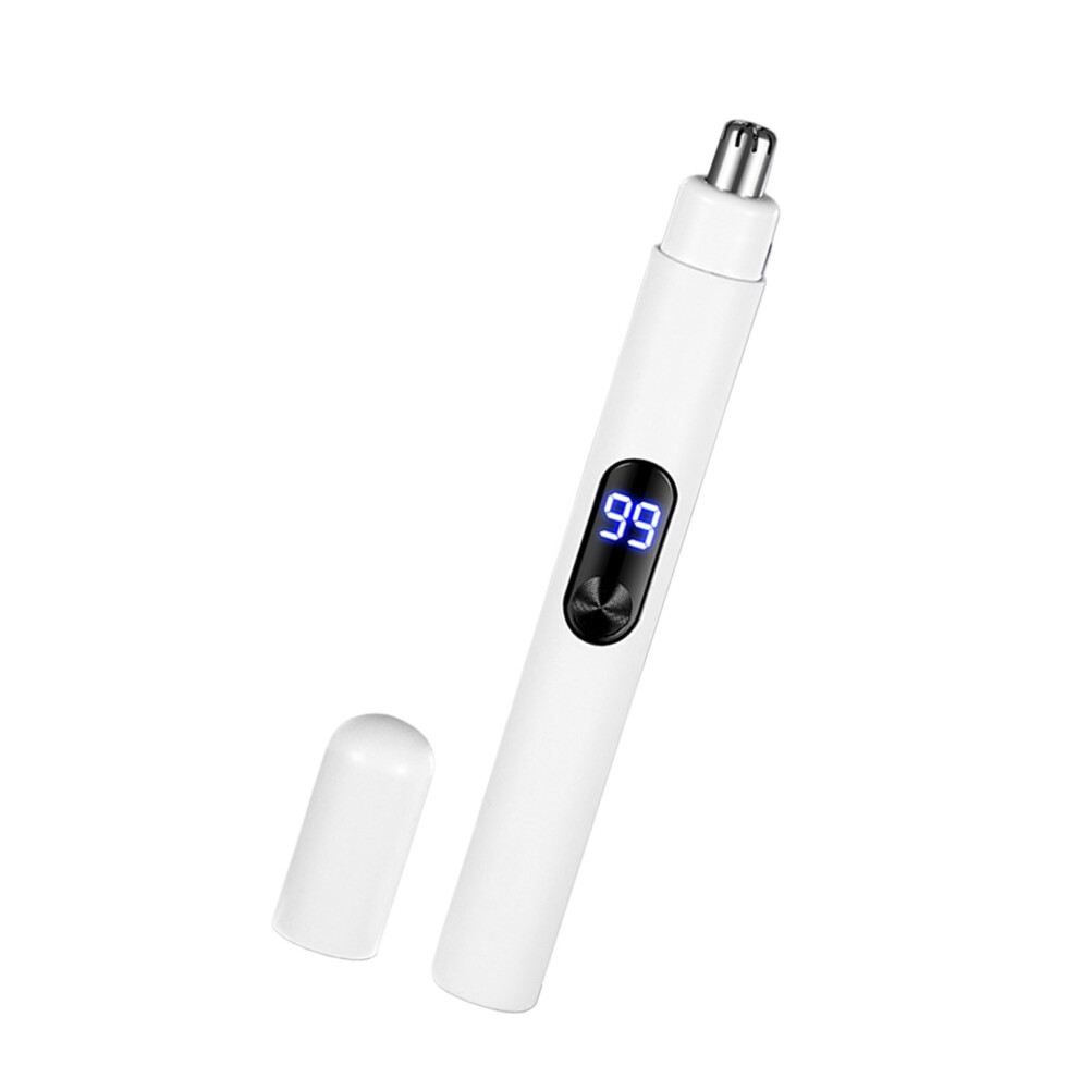 White Quiet Low Noise Electric Nose Hair Trimmer Plastic